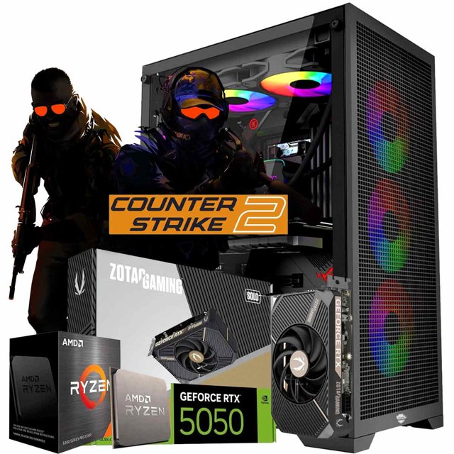 PC Gamer para CS2 Ryzen 7 5700X, RTX 5050, Ram DDR4, SSD Nvme, W11 Pro ...