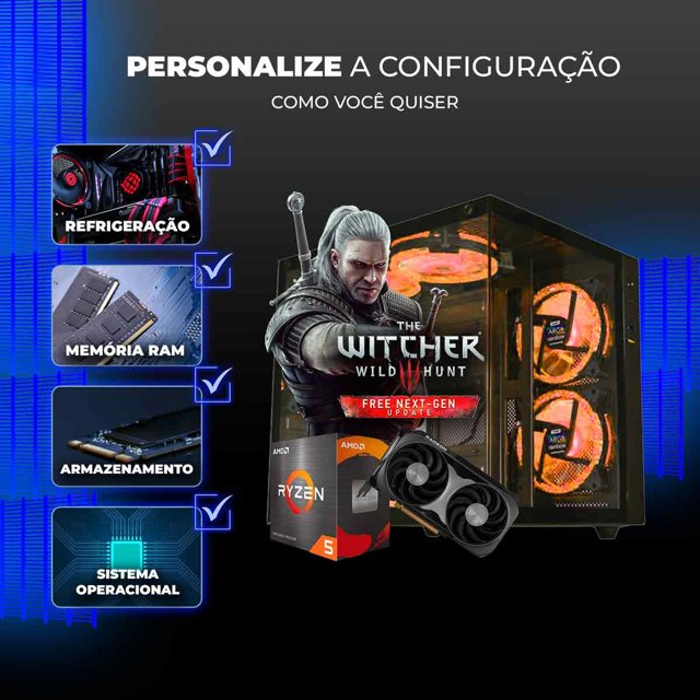 PC Gamer para The Witcher 3 (Next Gen) Ryzen 5 5600xt, Rx 9060 8GB, Ram ...