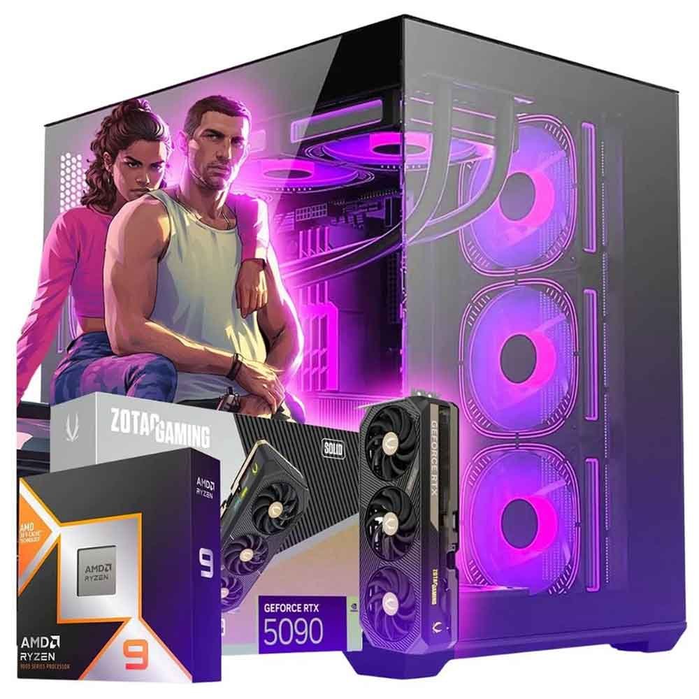 PC Gamer Ryzen 9 9950X3D, RTX 5090, Ram DDR5, SSD NVMe, Fonte PC Gamer Ryzen 9 9950X3D, RTX 5090, Ram DDR5, SSD NVMe, Fonte