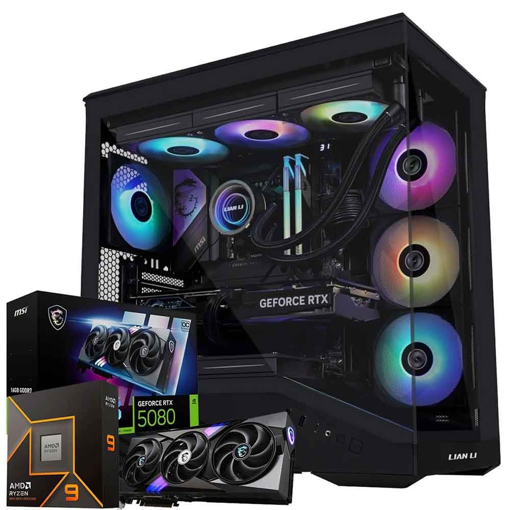 PC para Estúdio Criativo - Ryzen 9 9900X, RTX 5080, Ram DDR5, SSD