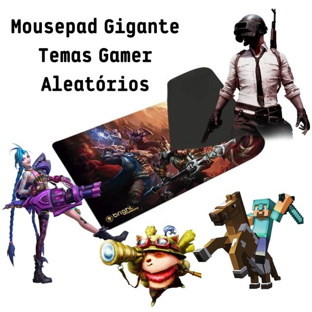 Kit Gamer Led Completo Para Jogos e Stream Mousepad de Jogo