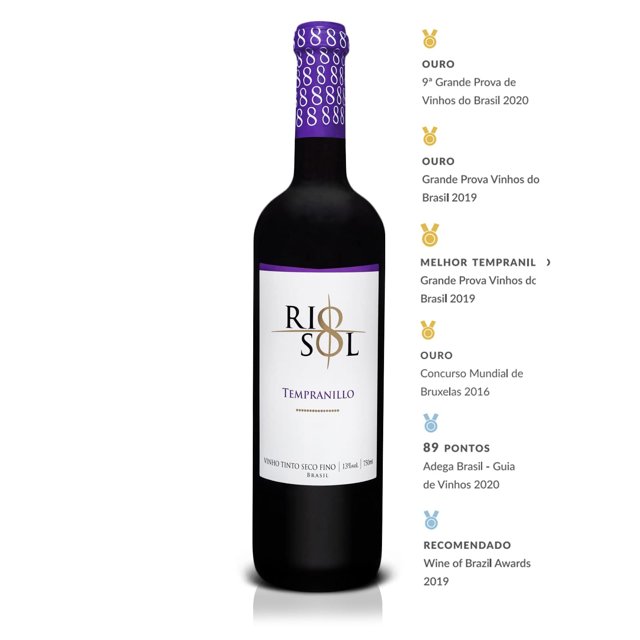 Vinho Tinto Rio Sol Tempranillo 750ml | Vino Veritas