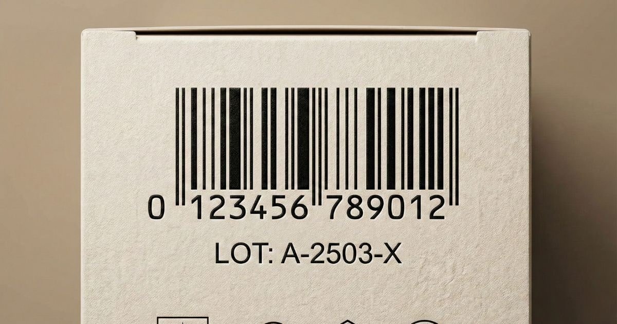 Como identificar perfumes árabes originais: código de barras e número de lote na caixa.