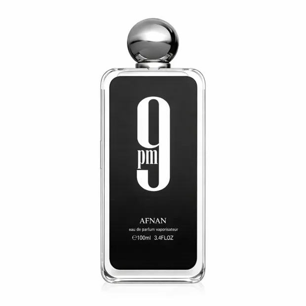 Frasco do Afnan 9PM 100ml, perfume árabe masculino gourmand noturno