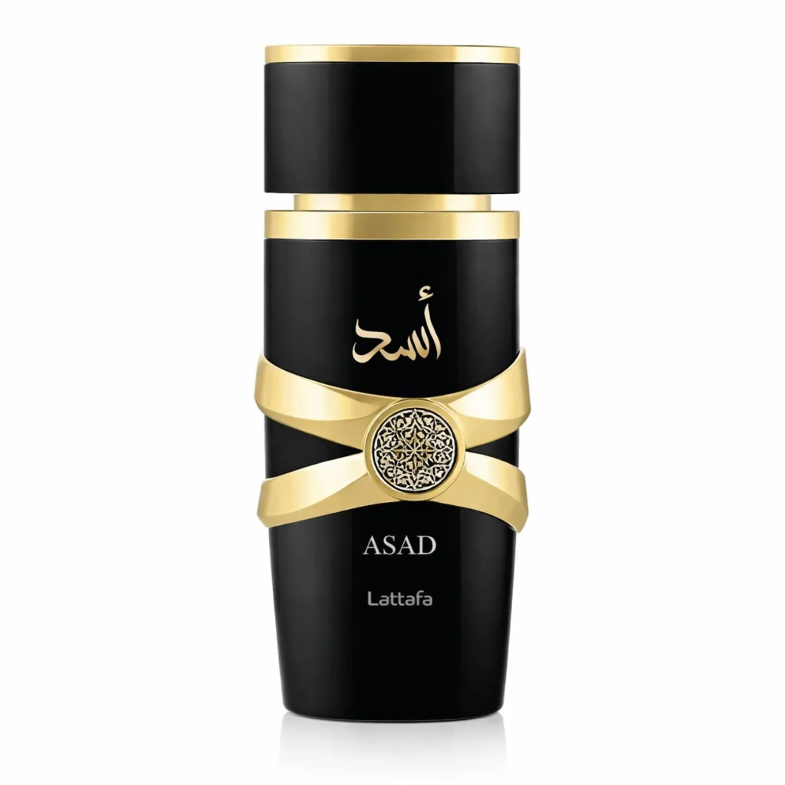 Frasco do Asad Lattafa Eau de Parfum 100ml, perfume árabe masculino intenso