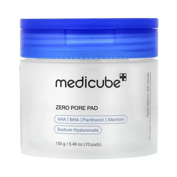 Skincare coreano para poros e textura: ativos, rotina e produtos 10 Medicube Zero Pore Pad 2.0 com embalagem original e discos esfoliantes