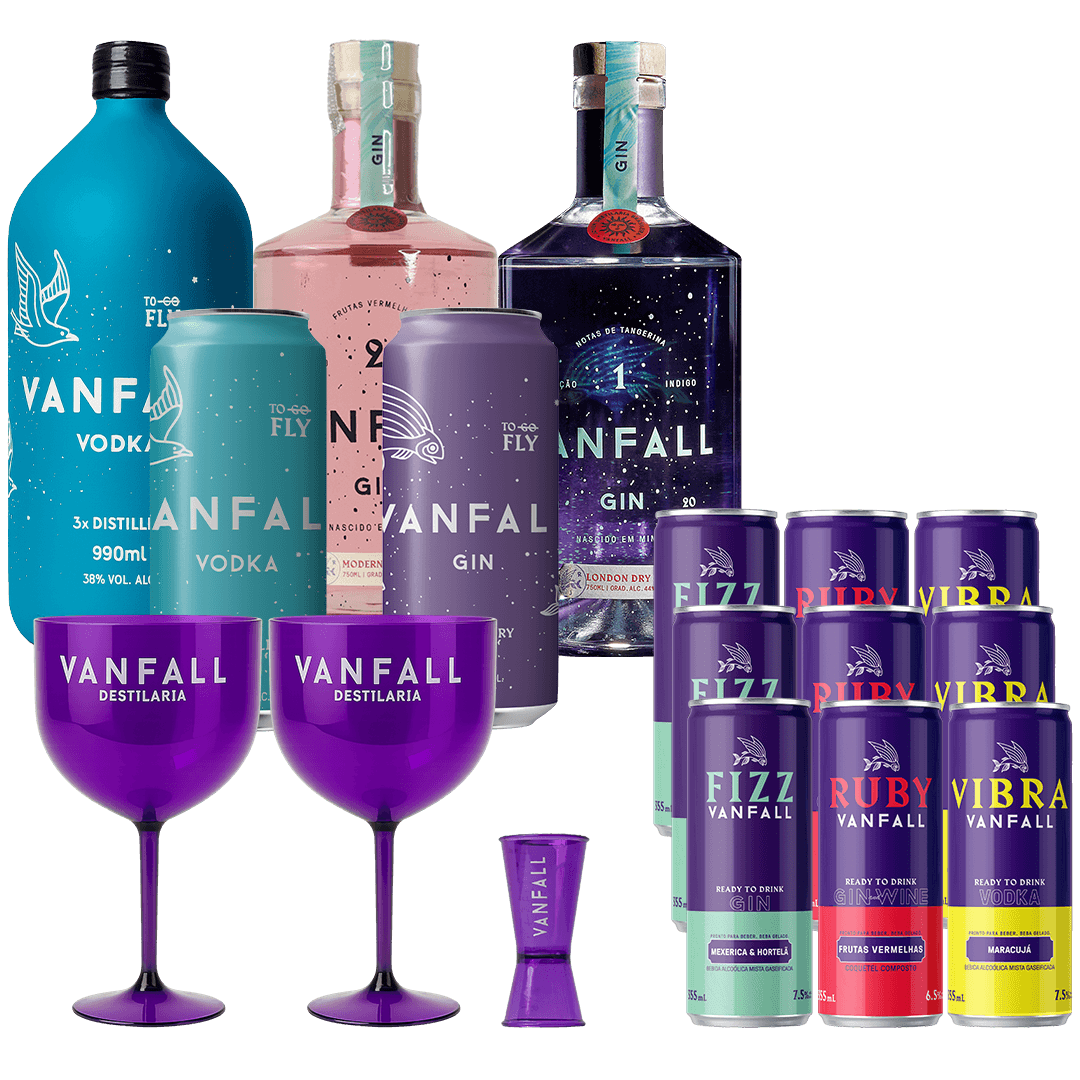Combo Bar Completo Vanfall | Kit com Gin, Vodka e Drinks | Vanfall ...