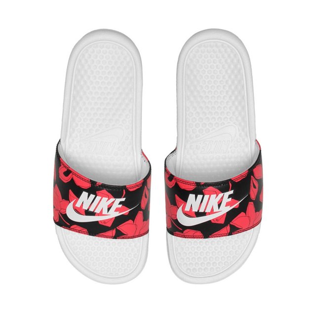 chinelo nike vermelho e preto