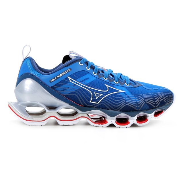 Tênis Mizuno Wave Prophecy X Masculino Azul Imperial | Lauri Esporte