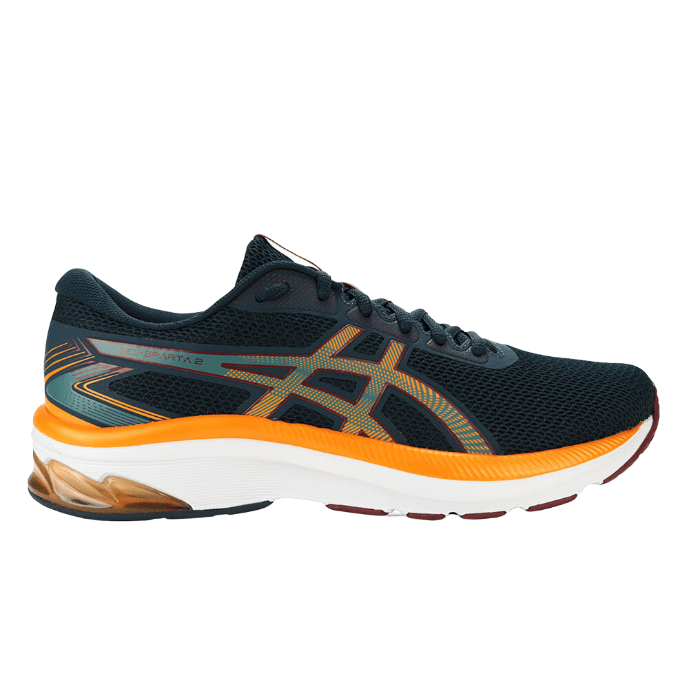 Asics laranja e 2024 azul