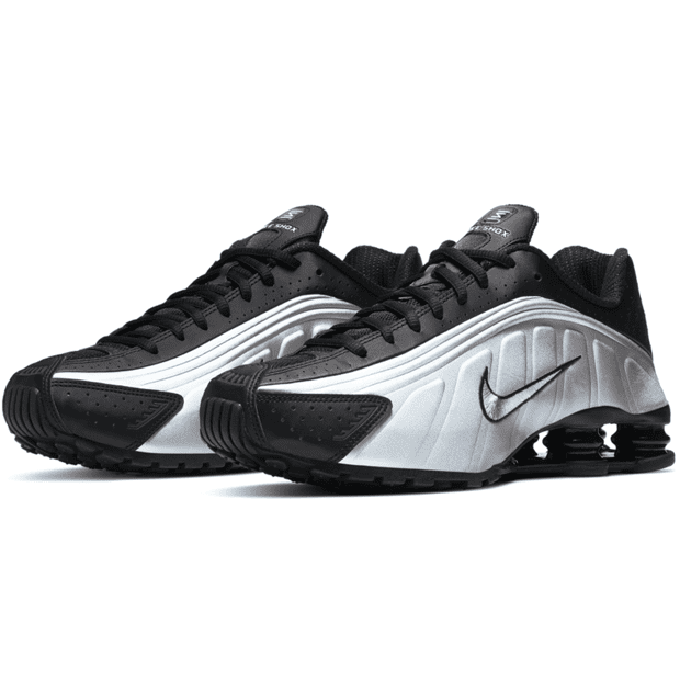 nike shox preto e prata