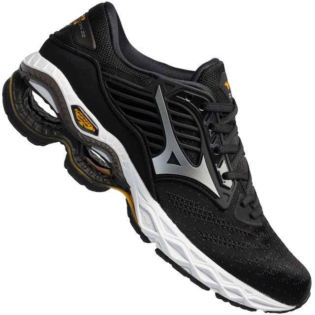 Tênis Mizuno Wave Creation 22 Masculino Preto | Lauri Esporte