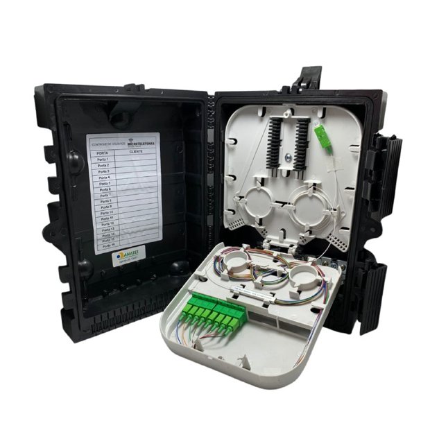CAIXA DE ATENDIMENTO ÓPTICO 16 ATENDIMENTOS COMPLETA 1X8 APC ...