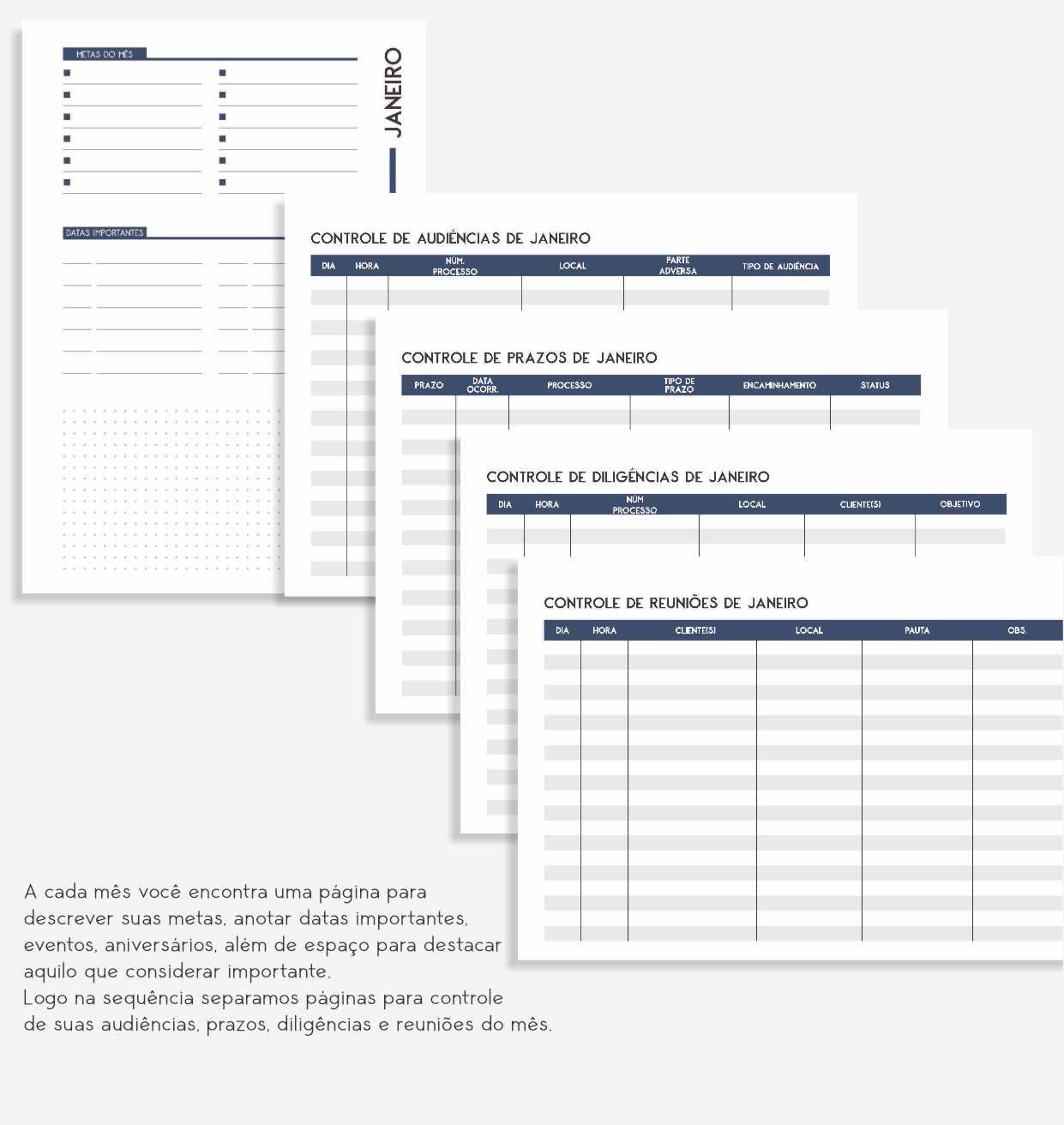 Planner Jurídico 2025 Personalizado Para Advogados & Advogadas Iza