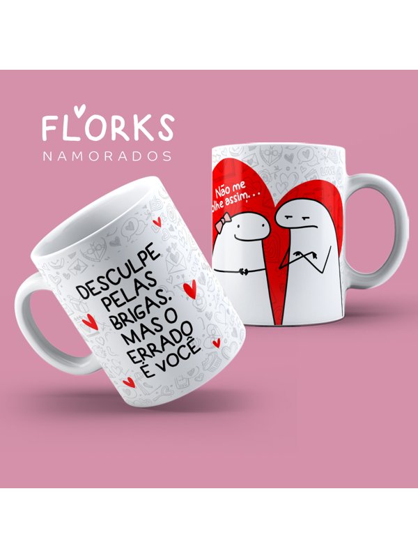 Caneca meme flork desculpe mas o errado é você - Artgeek - Loja