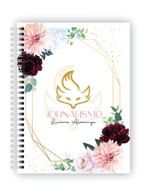 Caderno Personalizado -Dia dos Professores Floral Feminino 2