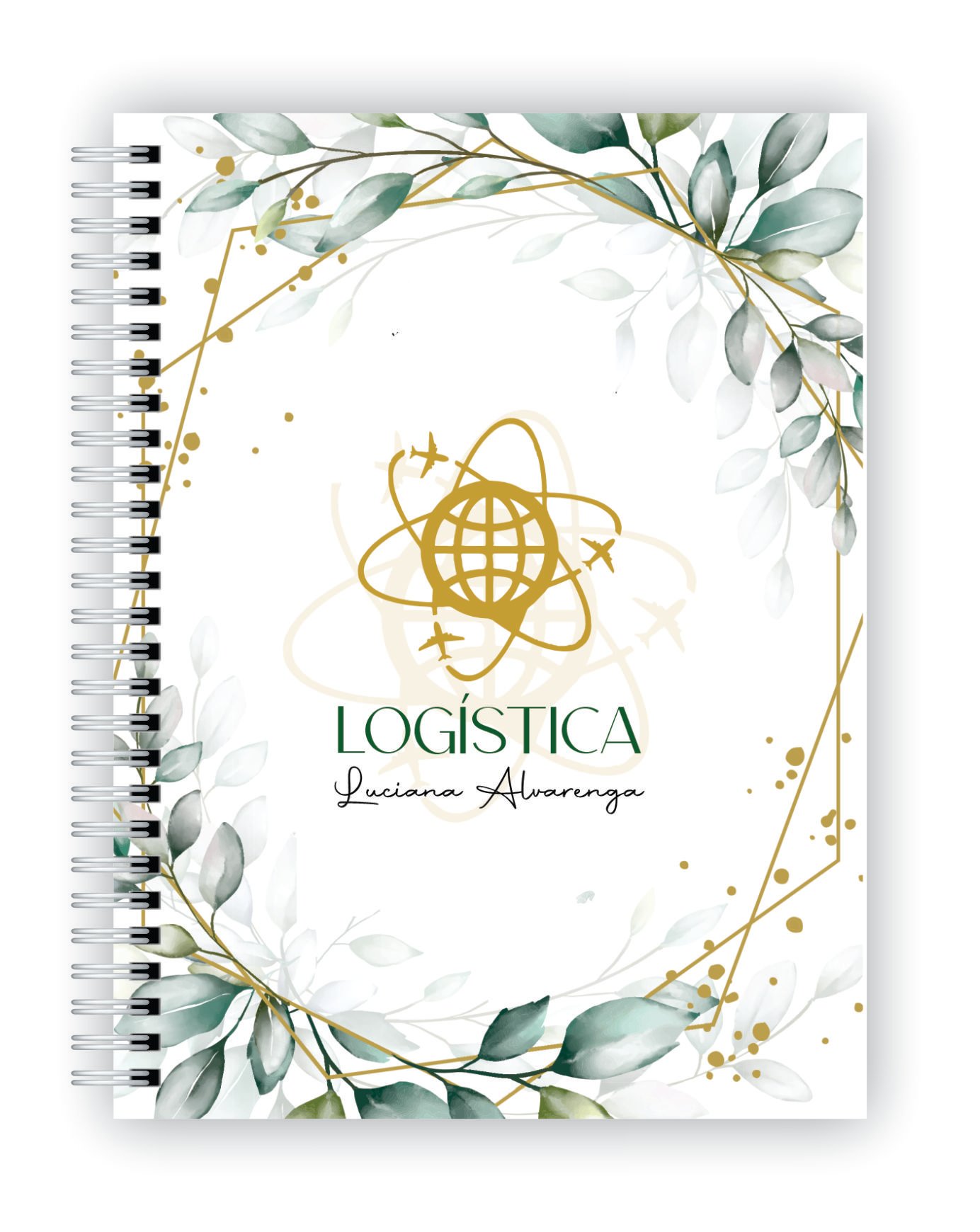 Caderno Logística - Floral 1 | Iza Personalizados