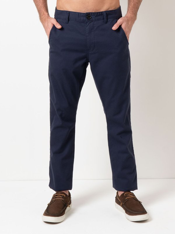 Calça Chino Tweed Azul Marinho