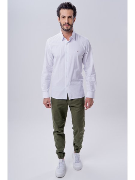 Camisa Manga Longa Slim Enzo Milano Masculina