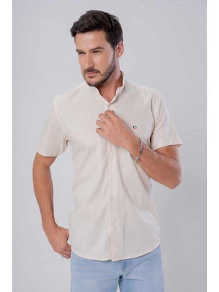 Camisa Manga Curta Slim Enzo Milano Masculina