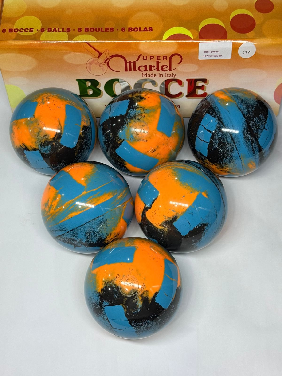 Bocha Mundial Italiana Super Martel Italia 107mm 920g. BIG GENESI