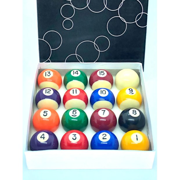 Jogo De Bolas Bilhar Sinuca Snooker 50mm + Bege 54mm