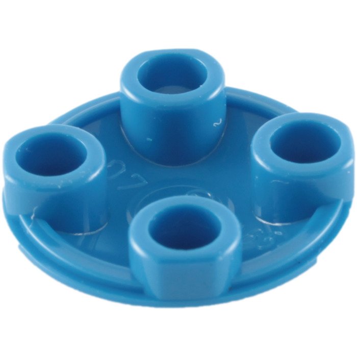 Lego Plate Redondo 2x2 c/ Fundo Arredondado Azul PN 2654 / CN