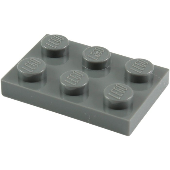 Lego Plate 2x3 - Cinza Escuro - PN 3021 / CN 4211043 | Techbricks