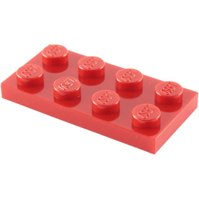 Lego Plate 2x4 - Vermelho - PN 3020 / CN 302021 | Techbricks