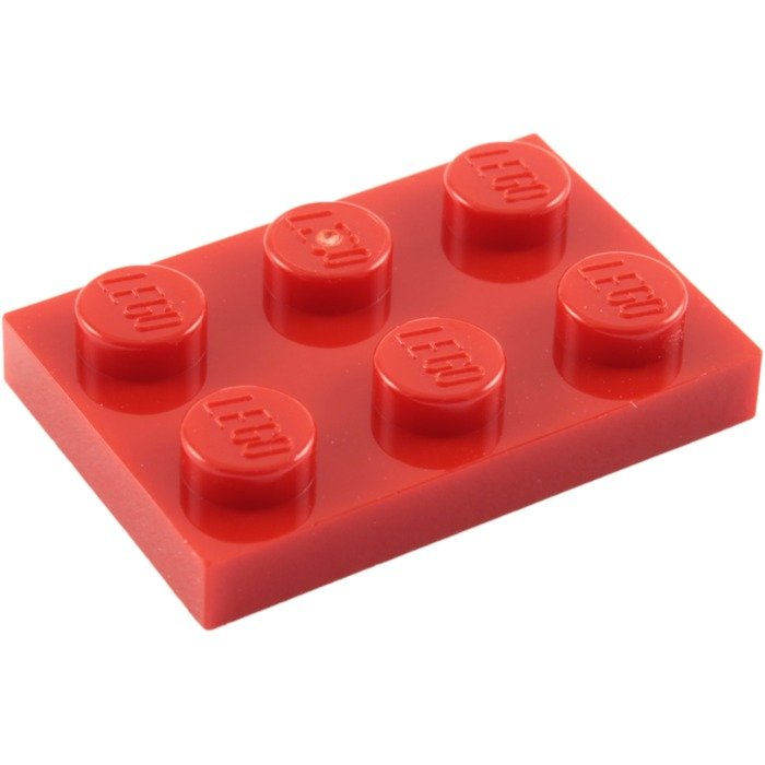 Lego Plate 2x3 - Vermelho - PN 3021 / CN 302121 | Techbricks