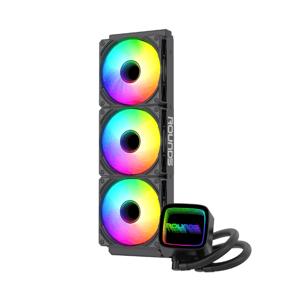 WATER COOLER ROUND5 EURUS BLACK ARGB 360MM | Powertec Gaming