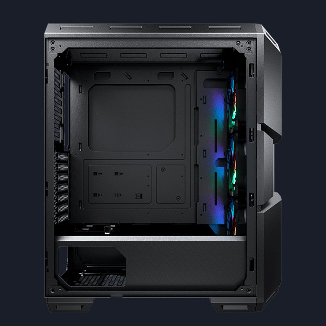 Gabinete Gamer Cougar MX440-G RGB, MID-TOWER, Lateral e Frente de Vidro, C/ 3 FANS RGB, Preto