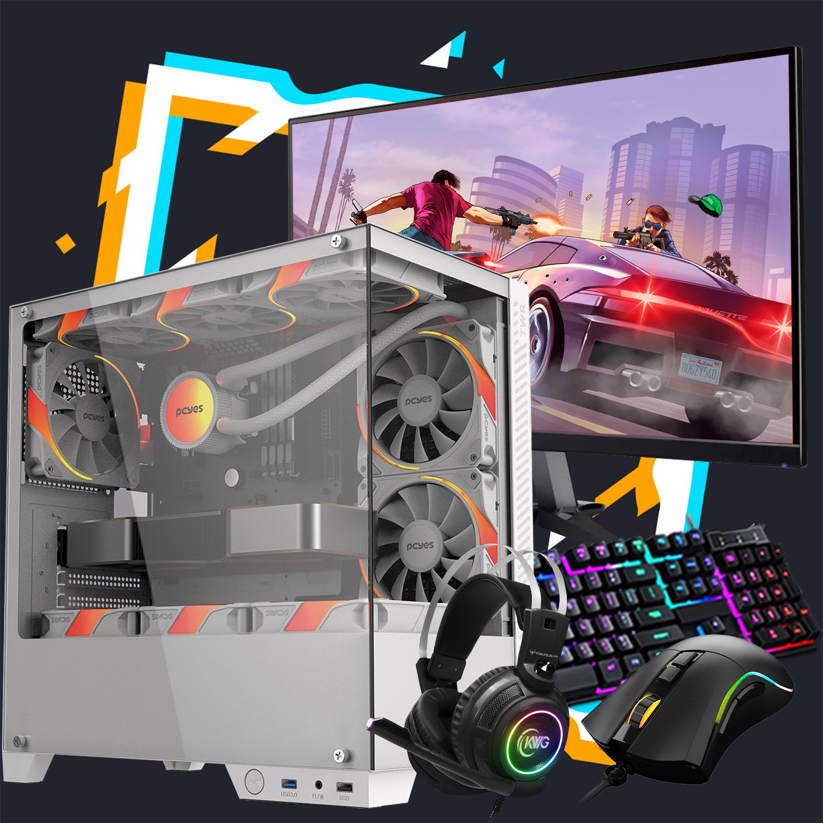 Pc Gamer Helix WH Completo / AMD Ryzen 5 4500 / 16GB DDR4 / GeForce RTX ...