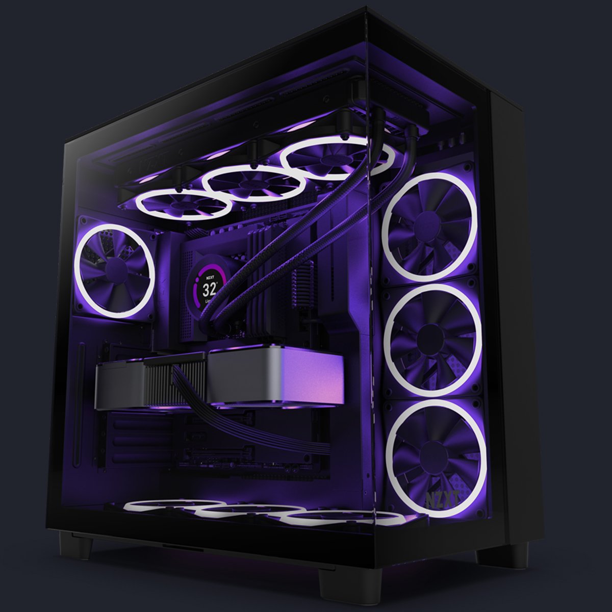 NZXT H9 Elite Flow RGB＋ (RGBファン4基付属) Gabinete Gamer NZXT H9 ELITE C/ 4 Fans - Preto - | StudioPC