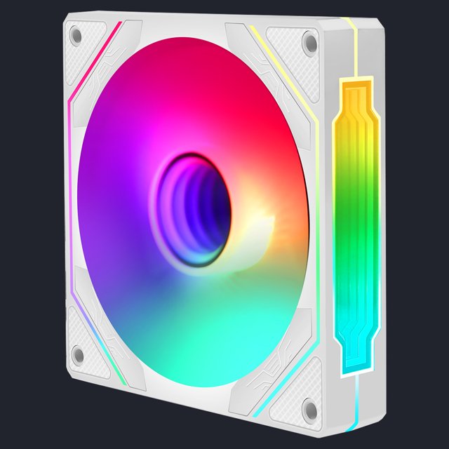 Kit 6 Cooler Fan Infinity Argb com Controlador - Branco | StudioPC