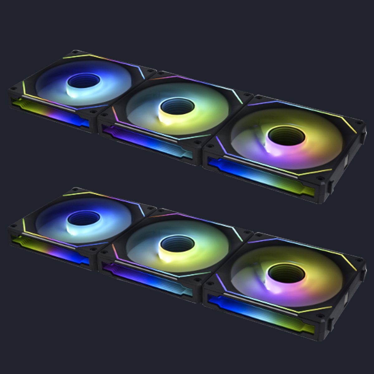 LianLi UNI FAN SL-INF 120 6個セット KIT GAMER UNI FAN SL-INF 120 RGB PRETO COM 3 FANS | Amazon.com.br