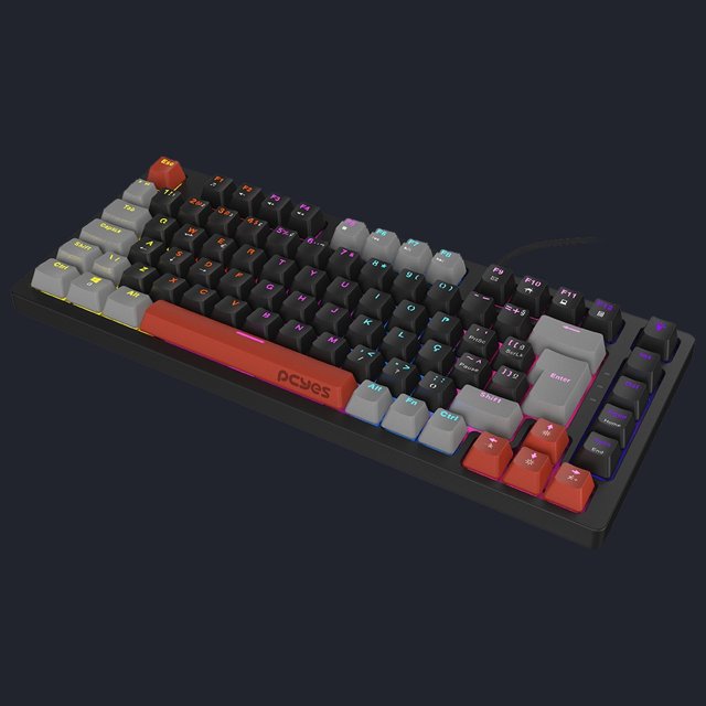Kit Gamer PCYES Signature Black, Teclado Kirin Switch Blue 75%, Mouse ...