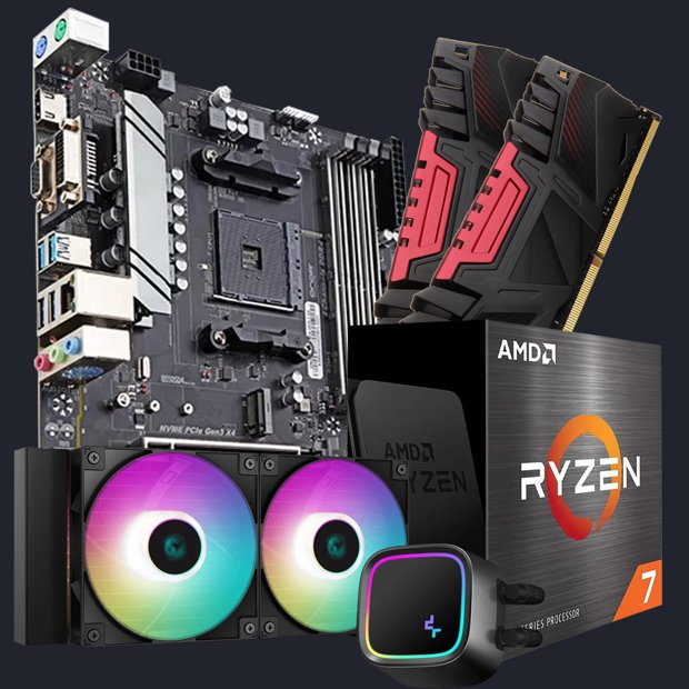 Kit Upgrade Processador AMD Ryzen 7 5700X + Placa mãe B550 AM4 + 16GB ...