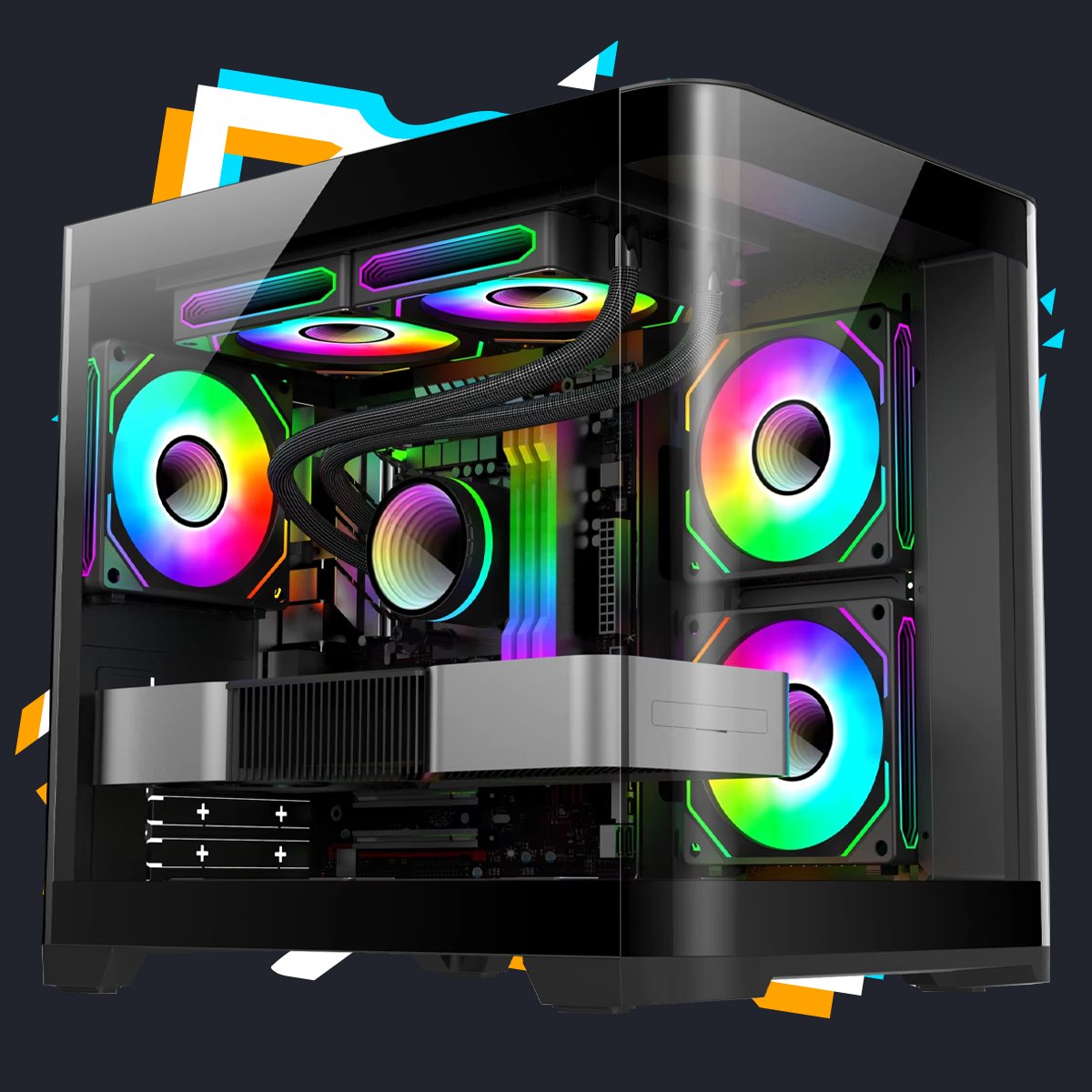 PC_NEO　10xAMD Ryzen 5 5500 CPU Pc Gamer Ryzen 5 5500 + RTX 5060 8GB Aproveite o desempenho - shopinfo