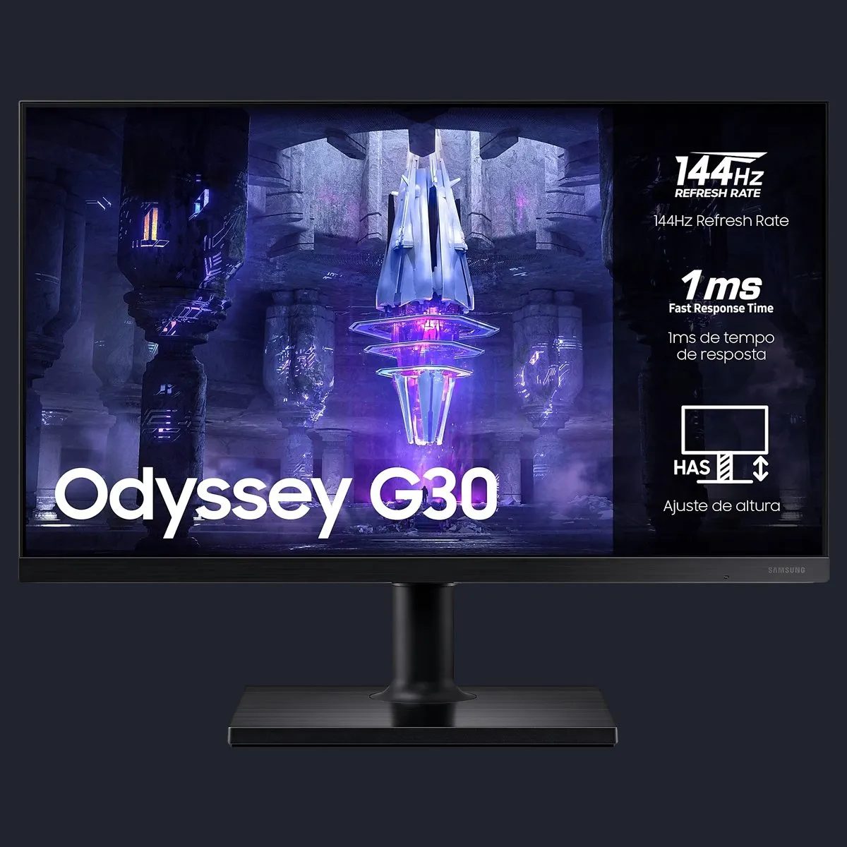 Monitor Gamer Samsung Odyssey G30 24" LED Full HD, 144Hz, 1ms, HDMI e ...