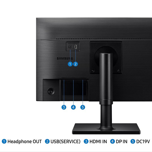 Monitor Gamer Samsung Odyssey G30 24" LED Full HD, 144Hz, 1ms, HDMI e DisplayPort, FreeSync Premium, Ajuste de Altura, VESA - LS24BG300ELMZD