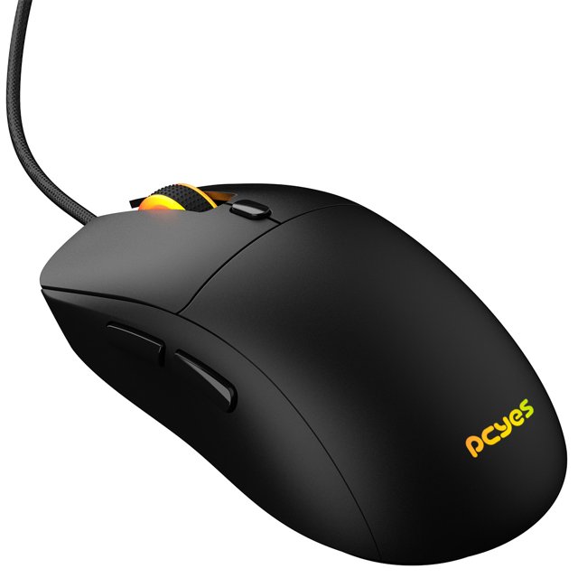 Mouse Gamer PCYES Basaran Black Vulcan - 12400 DPI - RGB - 6 Botões - PMGBRBV - Preto