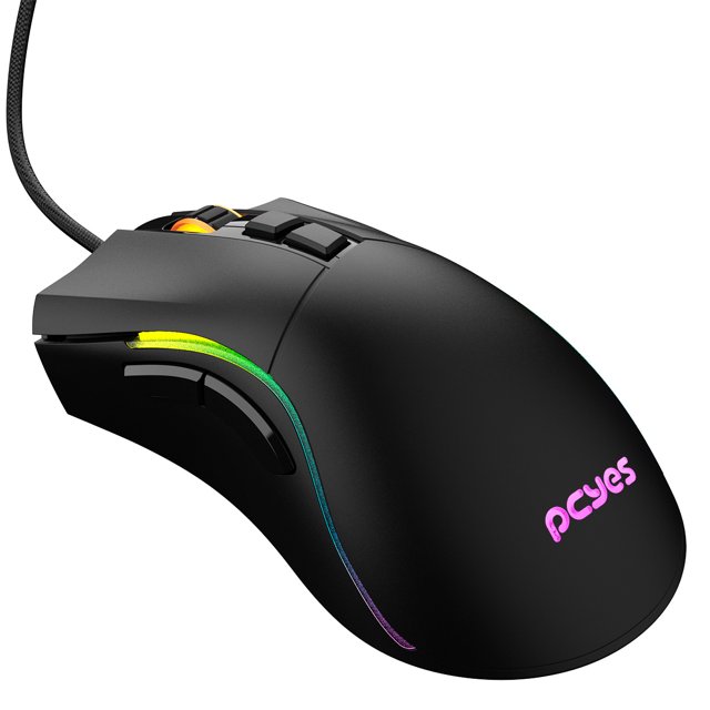 Mouse Gamer PCYES Valus - 12400 DPI - RGB - 8 Botões - PMGVLBV - Preto