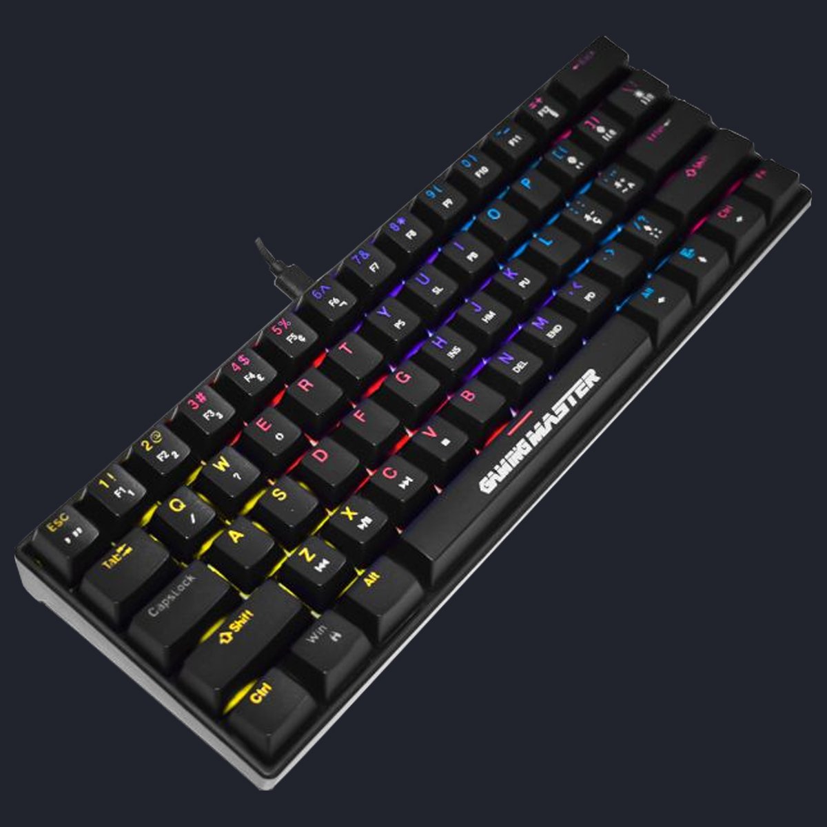 にゃふ Teclado Mecânico Gamer K-Mex Spectra Fury TKL ABNT2 Retroiluminado