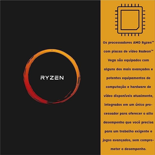 Pc Gamer G-Fire HTG-823 AMD Ryzen 7 5700G 16Gb 3200mhz (Radeon 2Gb) SSD 512GB 500W