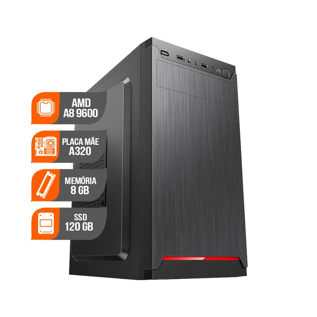 Computador HomeTech HTD-116 amd A8 3.4Ghz 8GB( Radeon R7 2GB) ssd 120GB |  G-FIRE