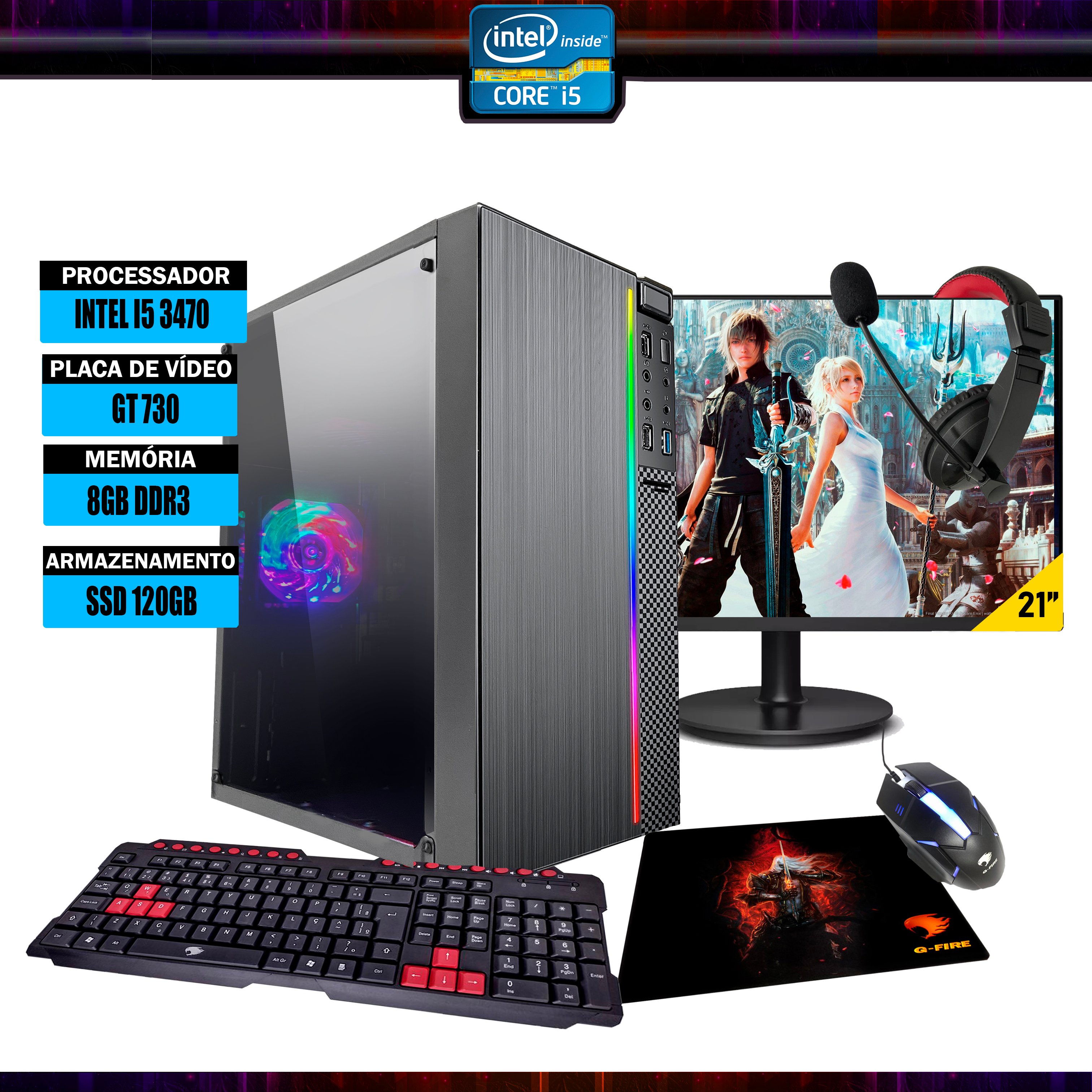 Pc Gamer Completo Intel Core I…