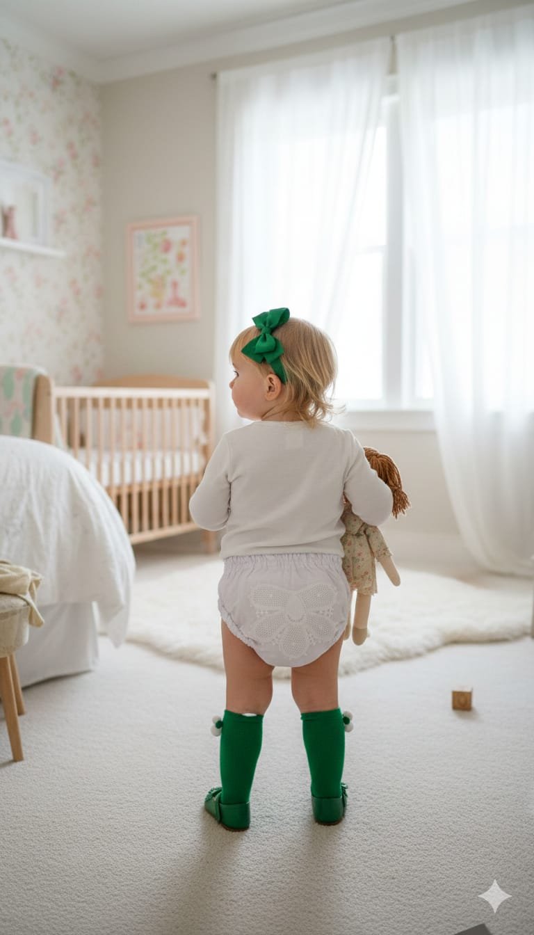 CALCINHA INFANTIL BRANCA EM RENDA RENASCENÇA | Amy Baby Enxovais