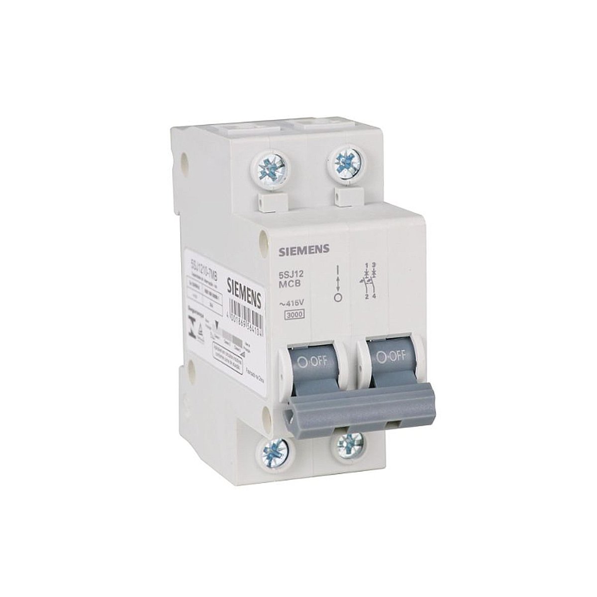 Mini Disjuntor Residencial 25A Bipolar Curva C 5SJ1 225-7MB Siemens | Eima