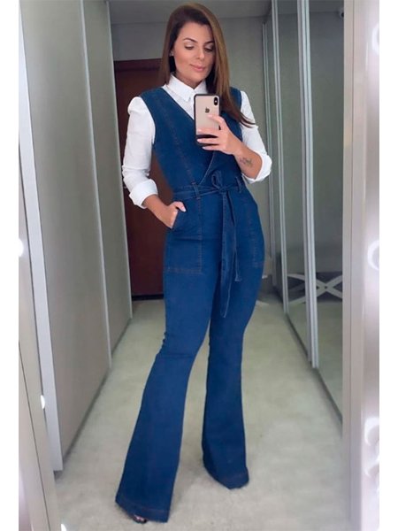 Macacao Bebela Jeans Luciana Daluky